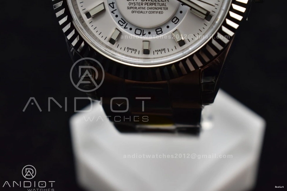 Edition White Dial on SS Noob Stylish A23J Bracelet Best Skydweller Oyster SS 1114 0806